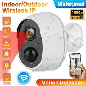 Outdoor Security IP Camera, Wireless Rechargeable Battery Powered Camera